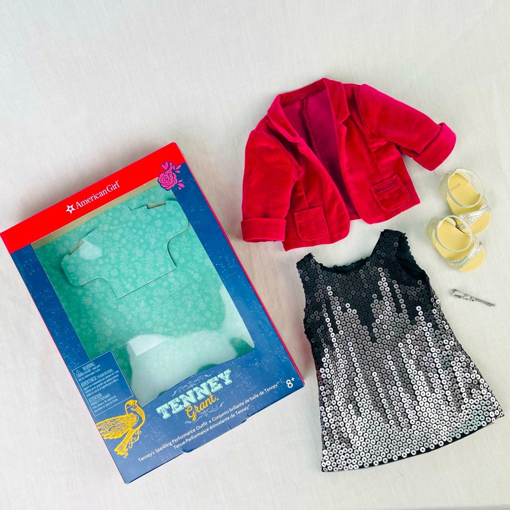 American Girl Doll Tenney Grant's Sparkling Performance Outfit with box